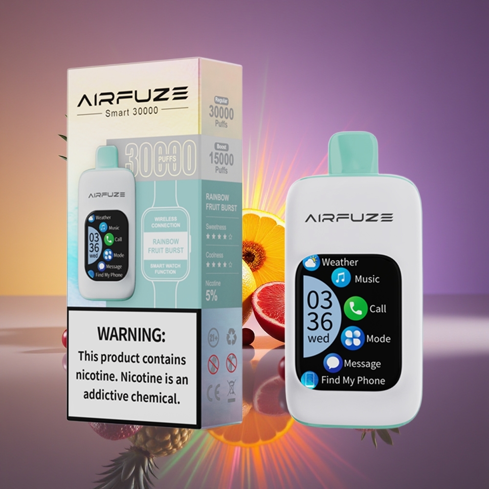 AirFuze Smart 30000 Puflar Birdəfəlik Vape Göy Qurşağı Meyvə Partlayışı