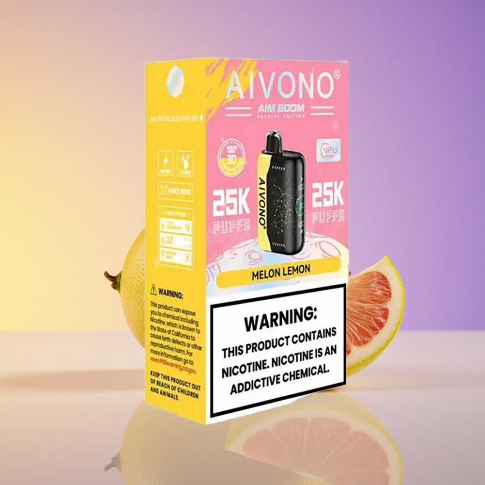 Aivono Aim Boom 25000 Puffs Qovun Limon