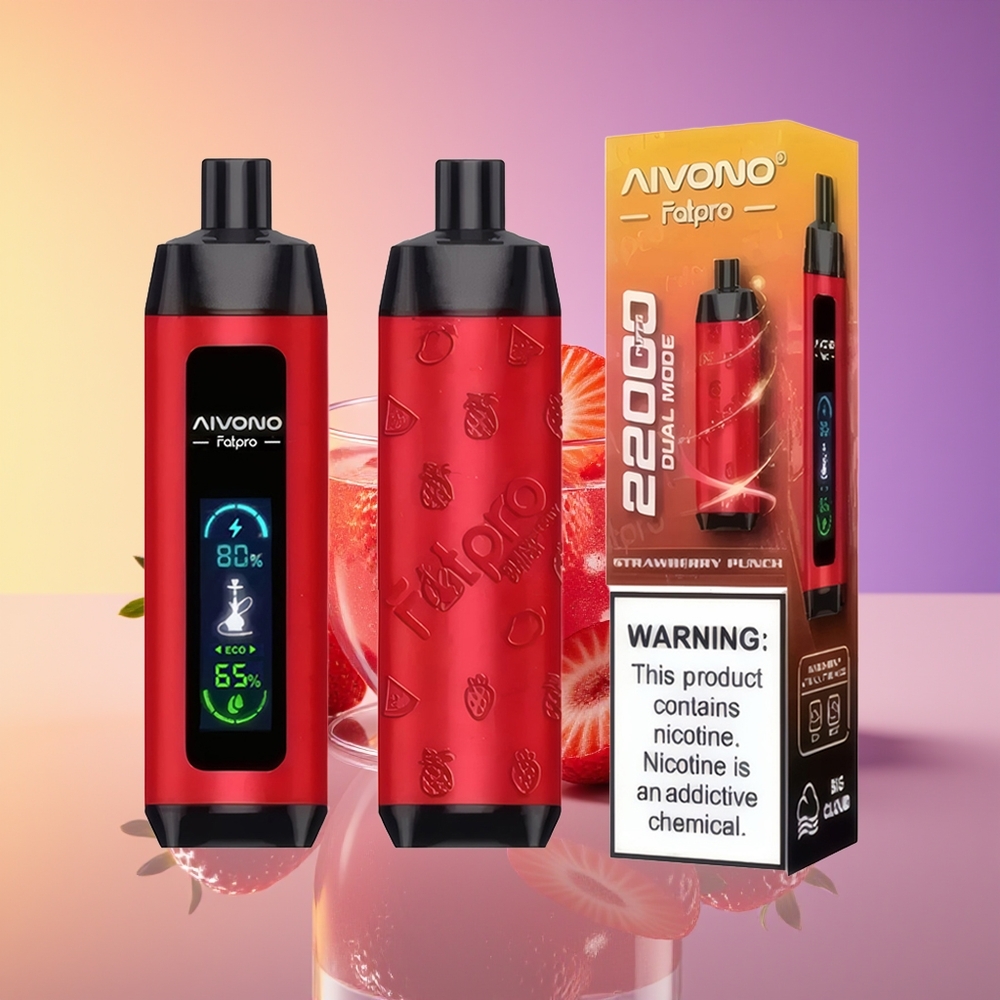 Aivono Aim Fatpro 22000 Puff Rechargeable Çiyələkli Punch