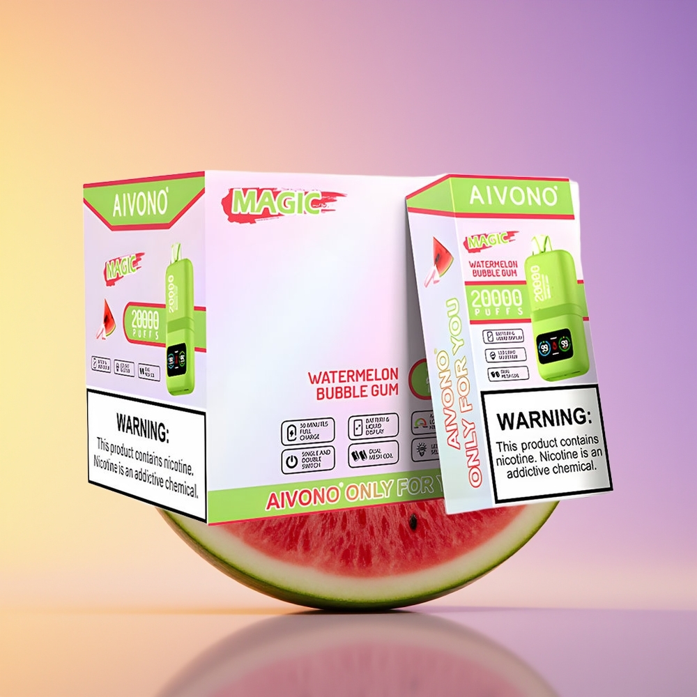 Aivono Aim Magic 20000 Pəf Qarpız Bubble Gum Birdəfəlik Vape