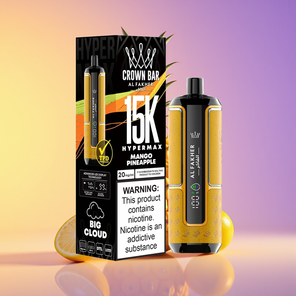 Al Fakher Crown Bar 15K Hypermax DTL Nanə Ananas