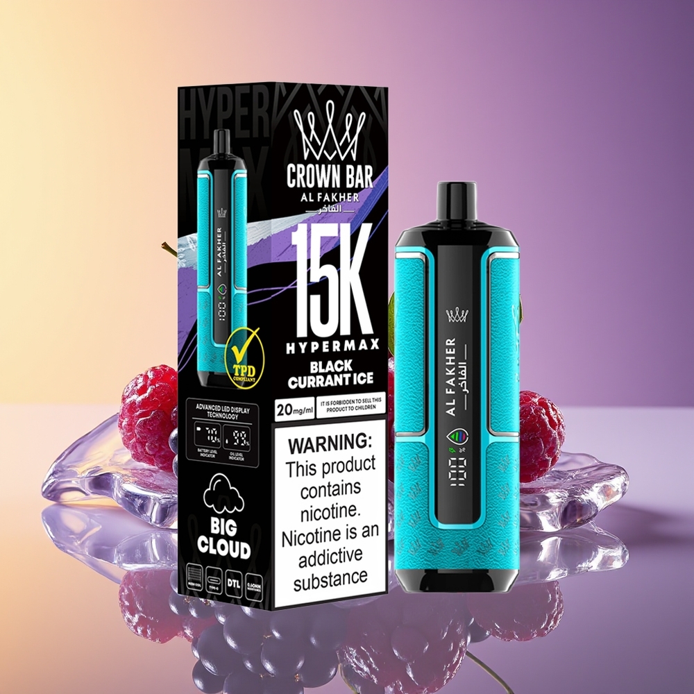 Al Fakher Crown Bar 15K Hypermax DTL Qarağat Buzu