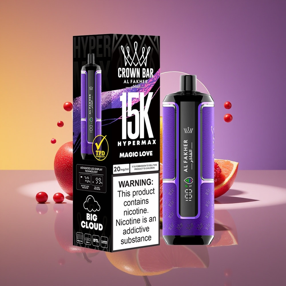 Al Fakher Crown Bar 15K Hypermax DTL Sevgili Very