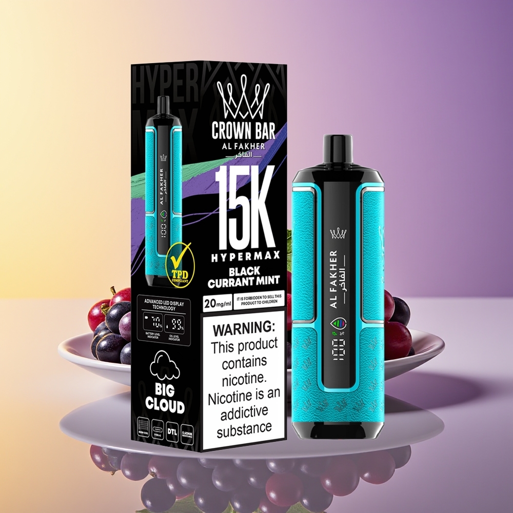 Al Fakher Crown Bar 15K Hypermax Mini Qarağat Nanə