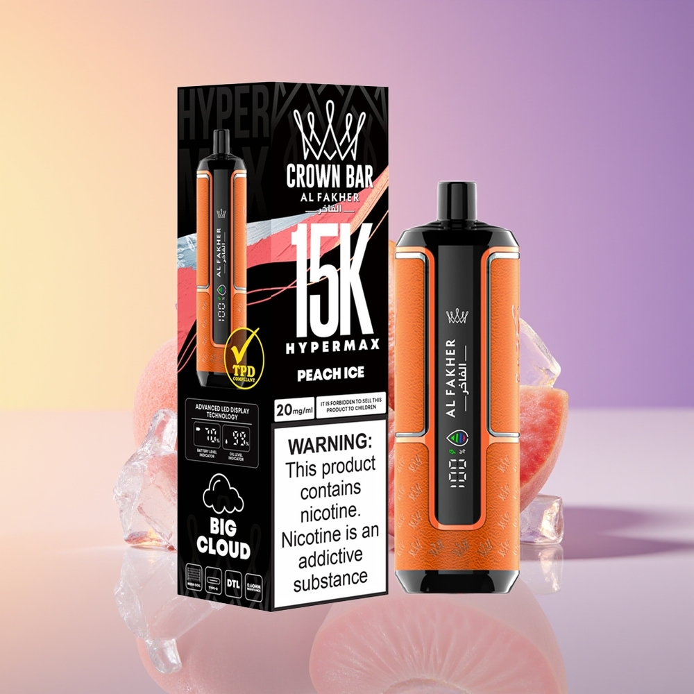 Al Fakher Crown Bar 15K Hypermax Şaftalı Buz