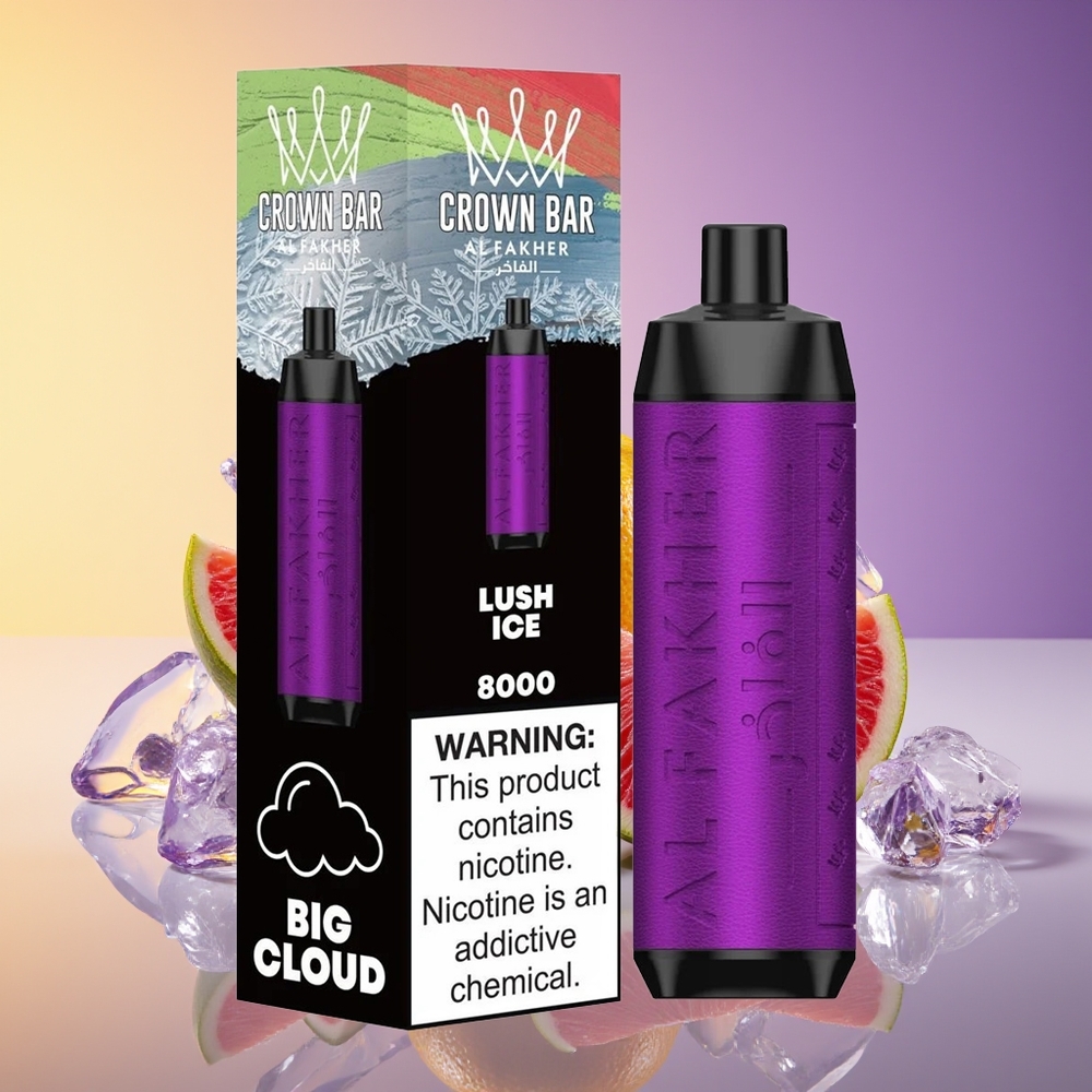 Al Fakher Crown Bar 8000 Crystal Buz Kristal Təkrar Doldurula Bilən Vape Buzlu Lush