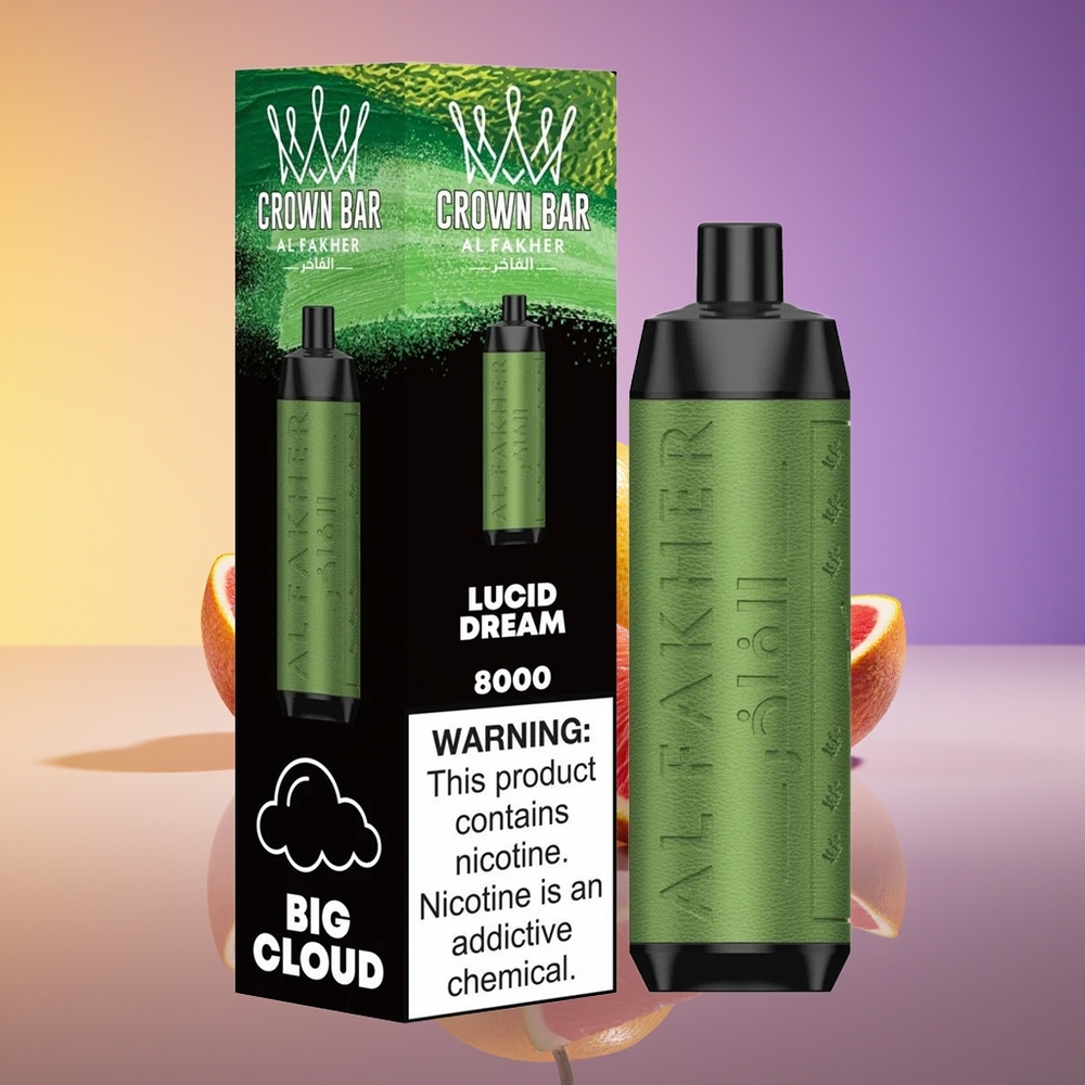 Al Fakher Crown Bar 8000 Crystal Puff Kristal Bir Kullanımlık Vape Aydın Rəya