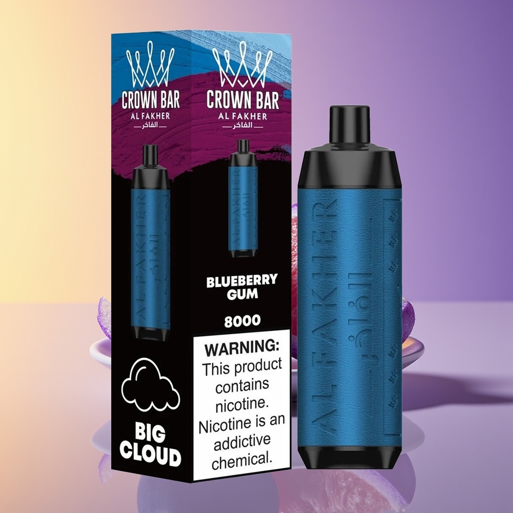 Al Fakher Crown Bar 8000 Crystal Çəkmə İstifadəyə Hazır Vape Göyəmeyvəti Sakızı