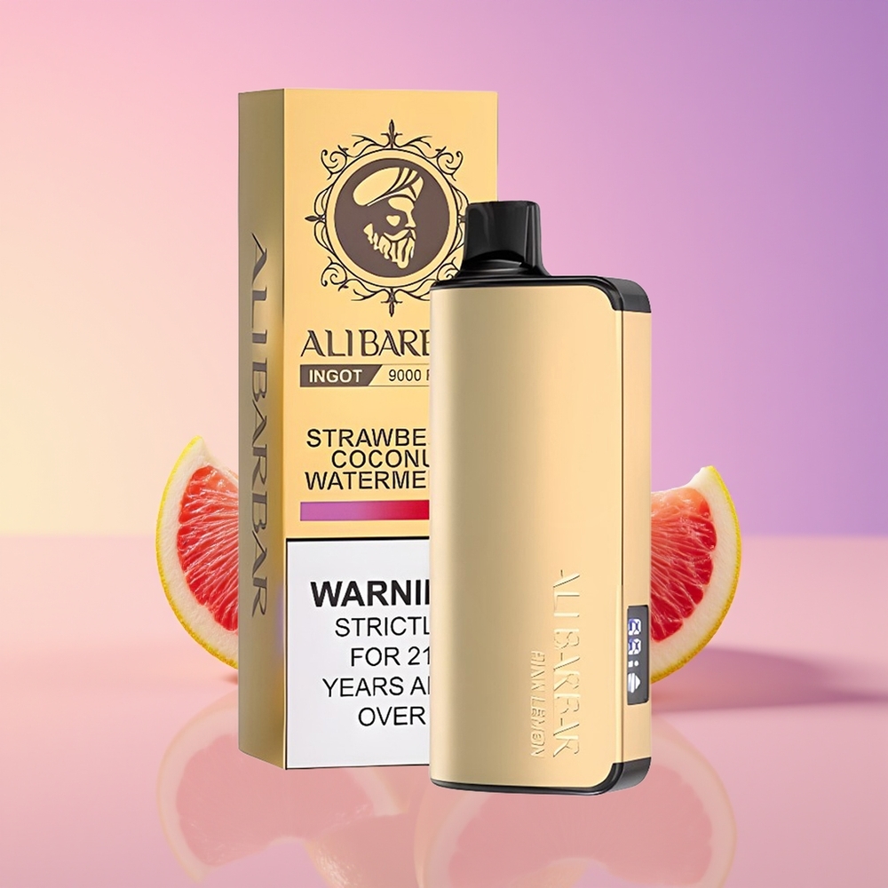 Alibarbar Ingot 9000 Puff LED Ekran Çəhrayı Limon