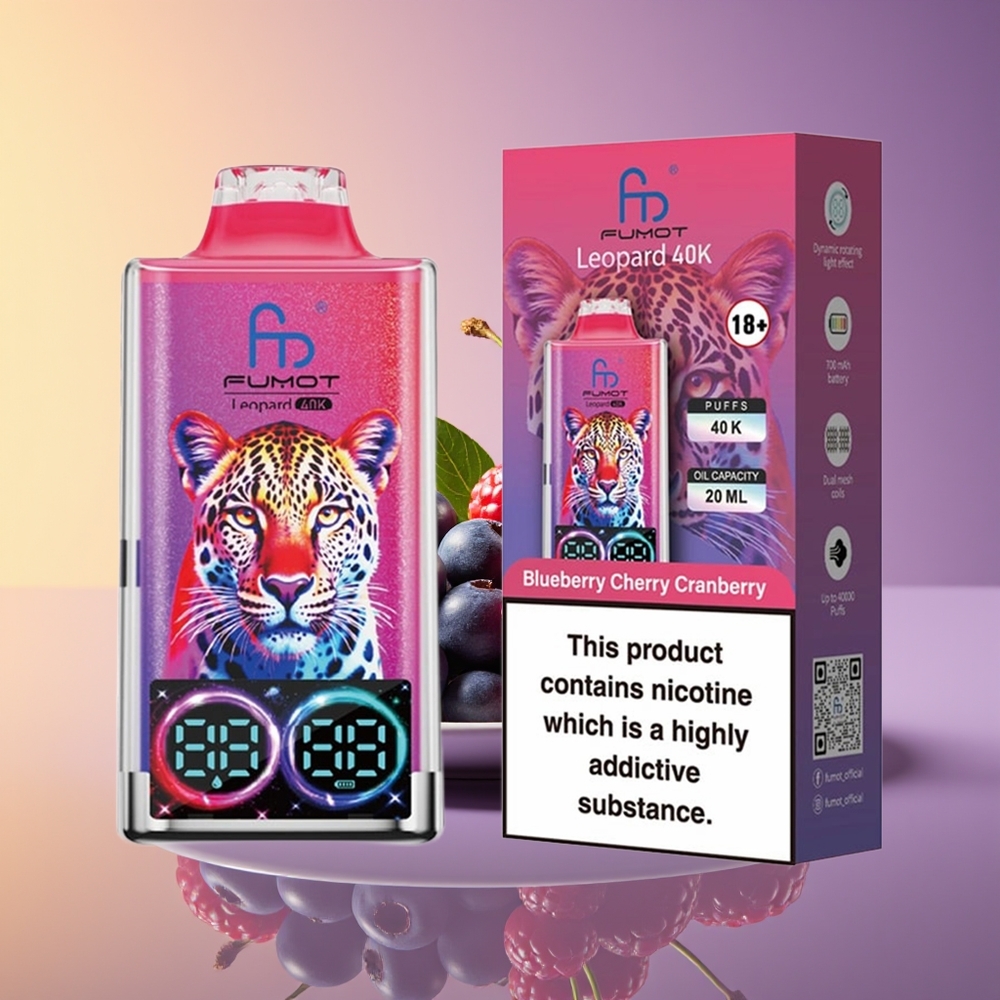 Fumot Leopard 40K Çeşni Digital Tube Göyərçin Gilas Qızılgül