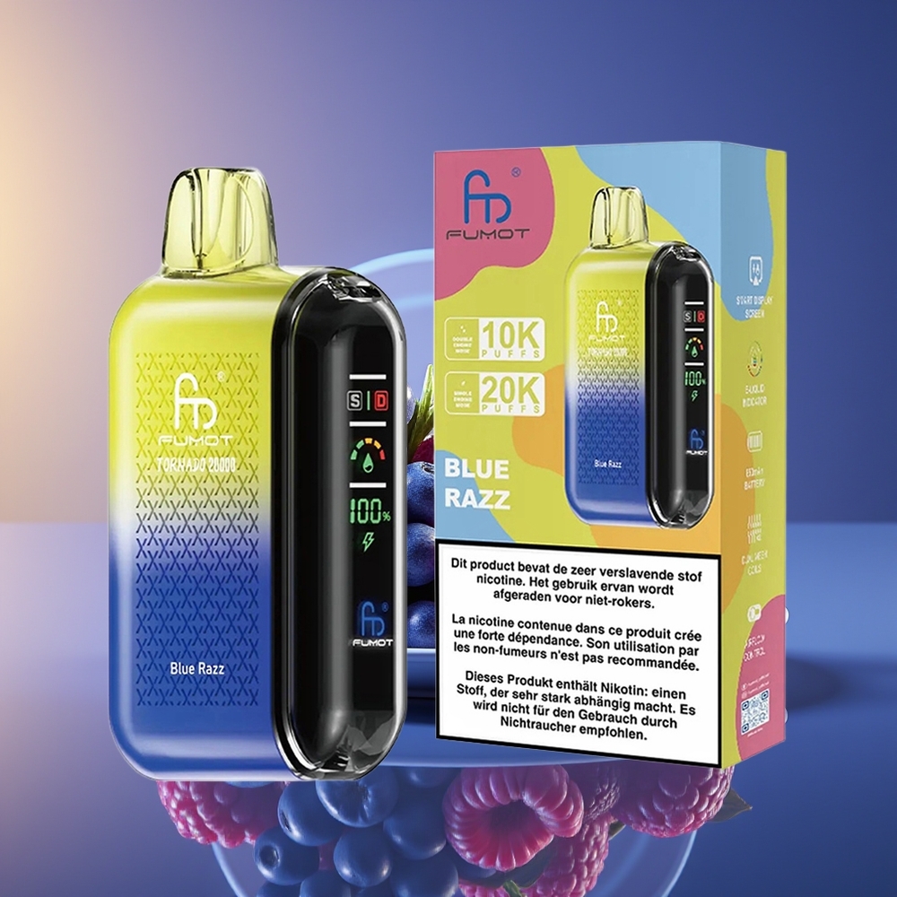 Fumot Tornado 20000 Nəfərlər Dual Mesh Göy Razz