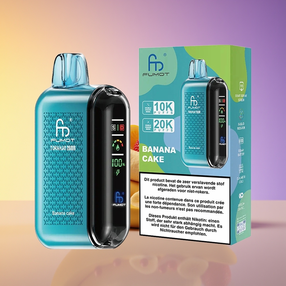 Fumot Tornado 20000 Puff Dual Mesh Banan Tort