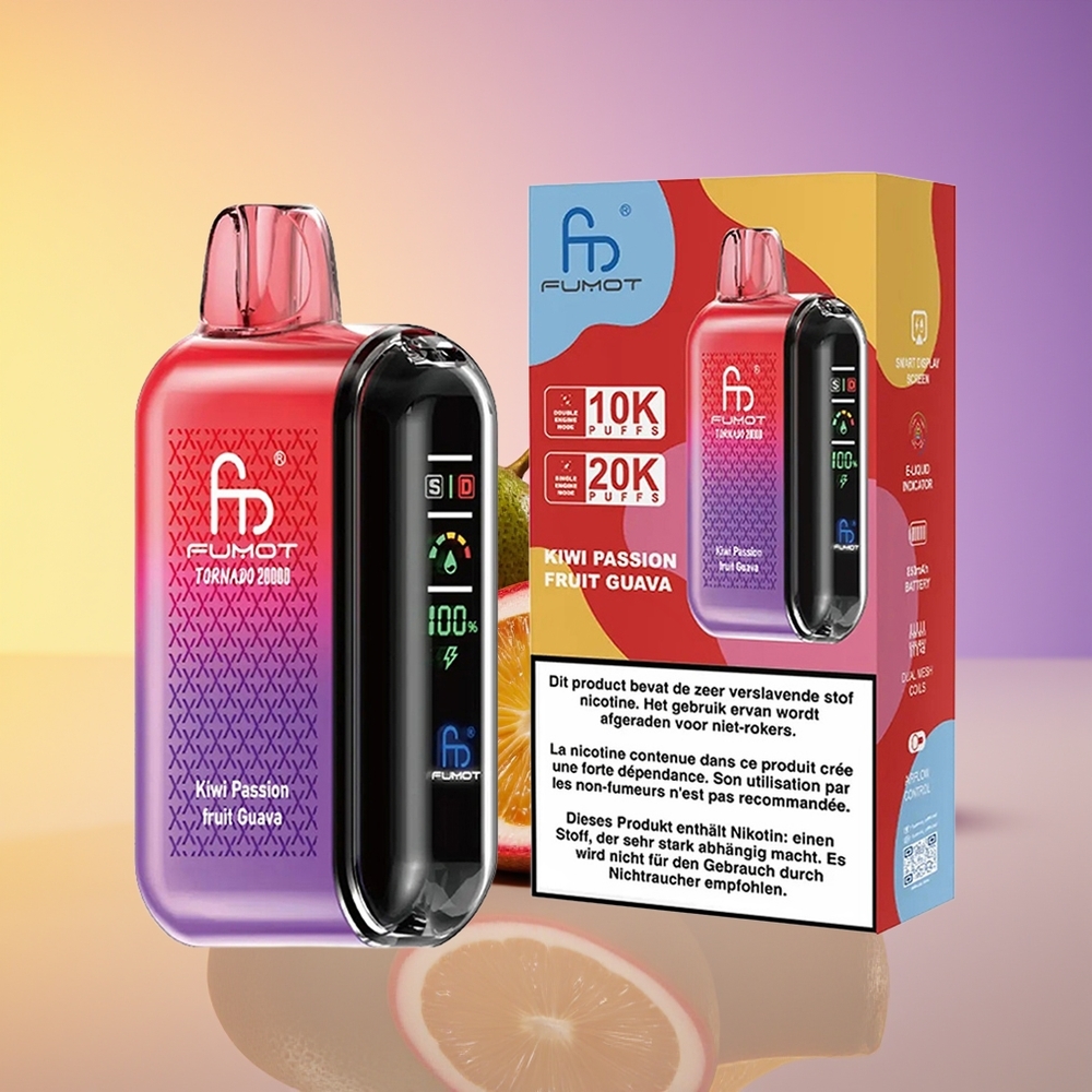 Fumot Tornado 20000 Puff Dual Mesh Kivi Passiya Qvava