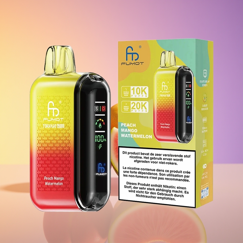 Fumot Tornado 20000 Puff Dual Mesh Şaftalı Xurma Qarpız