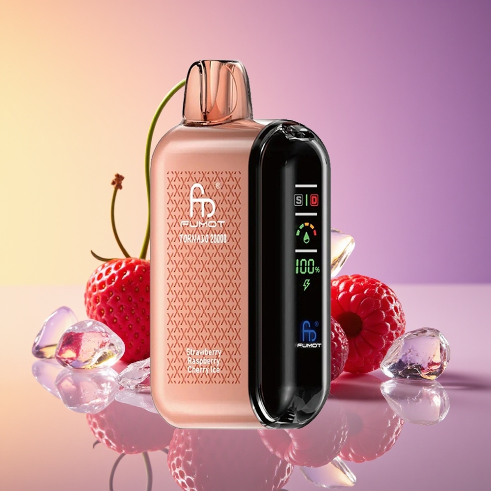 Fumot Tornado 20000 Puff Dual Mesh Çiyələk Malina Albalı Buz