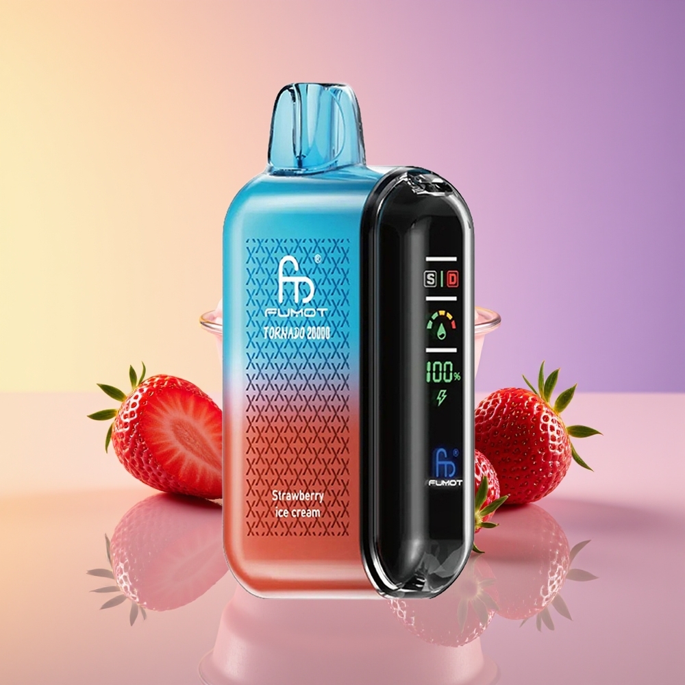 Fumot Tornado 20000 Puffs Dual Mesh Çiyələkli Dondurma