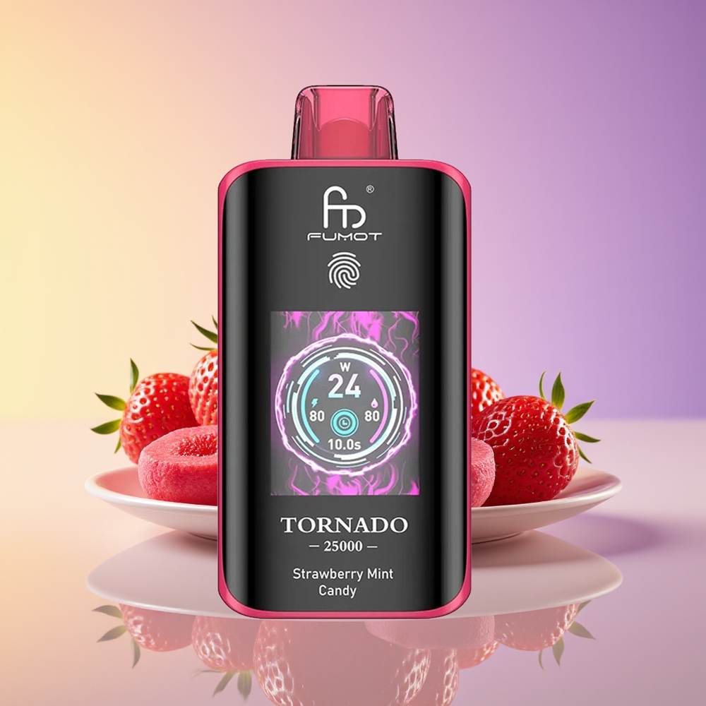 Fumot Tornado 25000 Puff 700mAh Batareya Çiyələk Nanə Şəkər