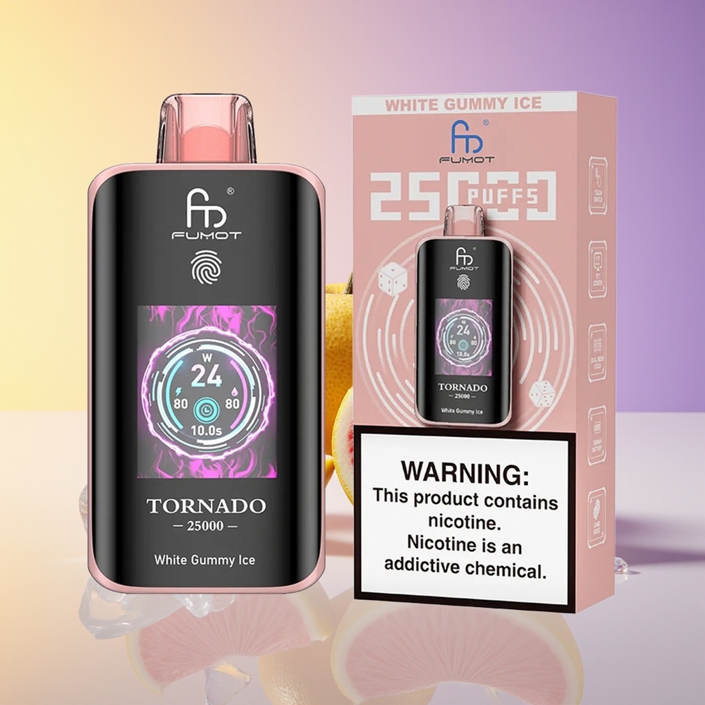 Fumot Tornado 25000 Puff HD Ekran Ağ Dadlı Şirni Buz