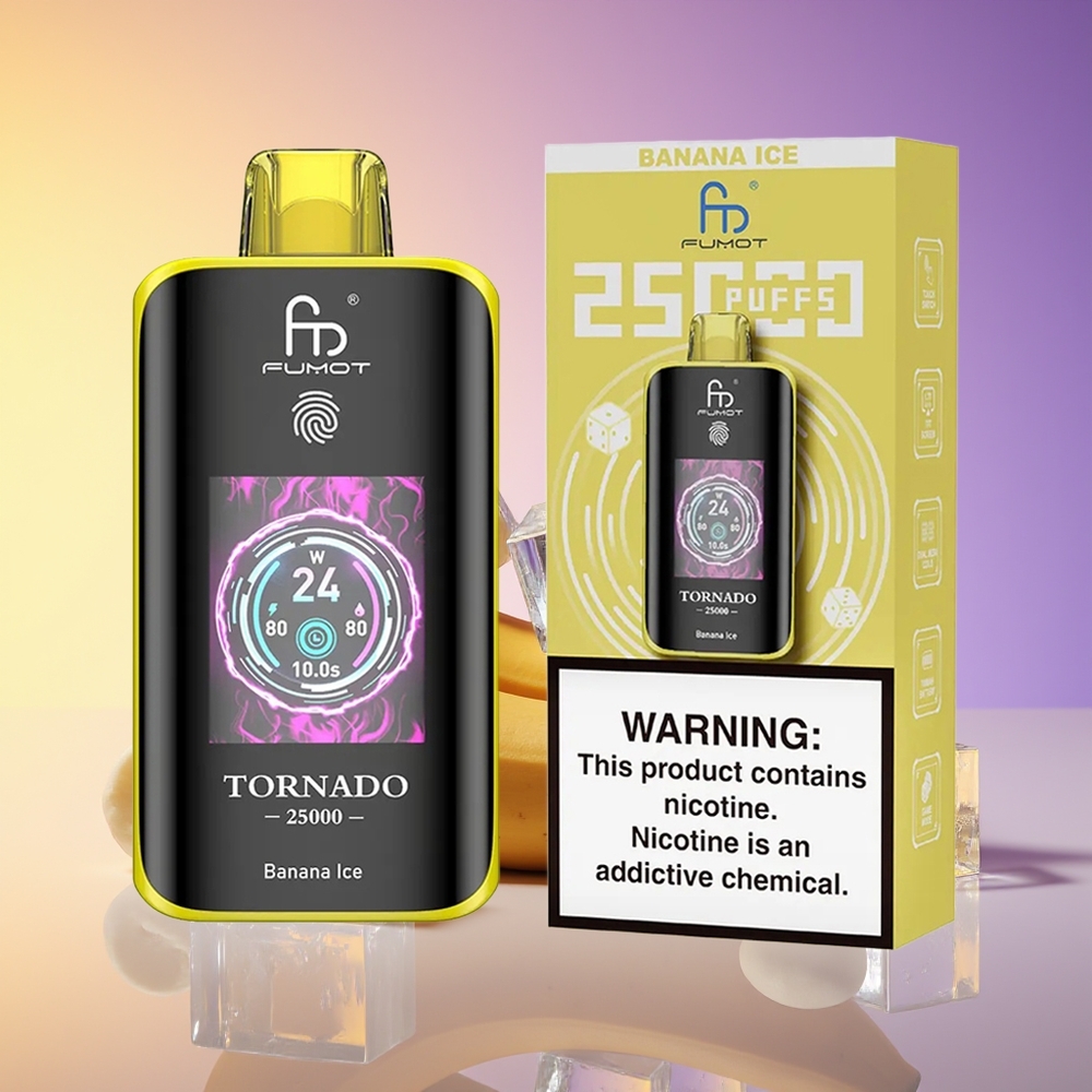 Fumot Tornado 25000 Puff HD Ekran Banan Buz
