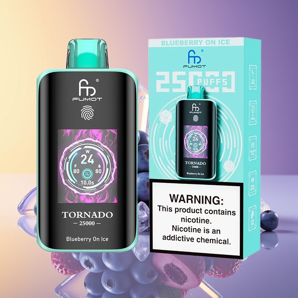 Fumot Tornado 25000 Puff HD Ekran Göyəmeyvə Buzlu