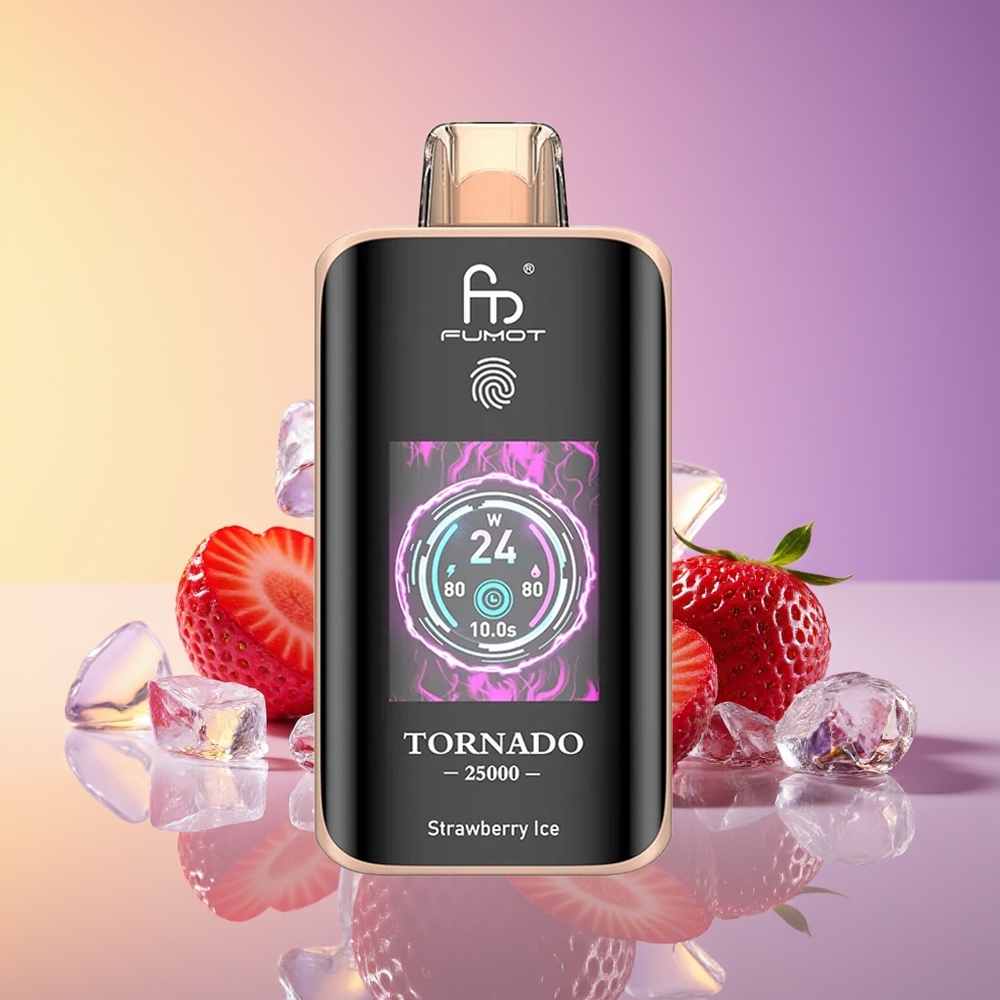 Fumot Tornado 25000 Puff HD Ekran Çiyələk Buz