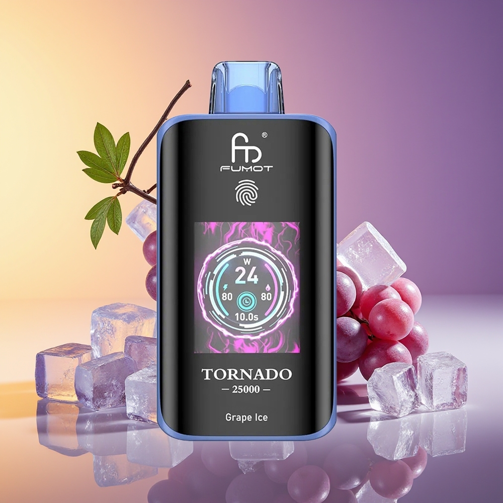 Fumot Tornado 25000 Puff HD Ekran Üzüm Buzu