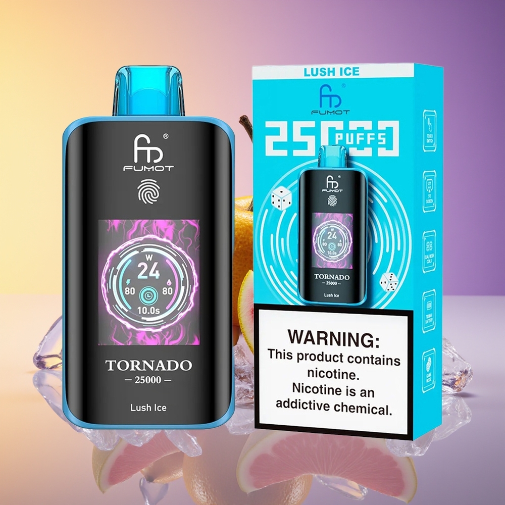 Fumot Tornado 25000 Puffs HD Ekran Lush Buz