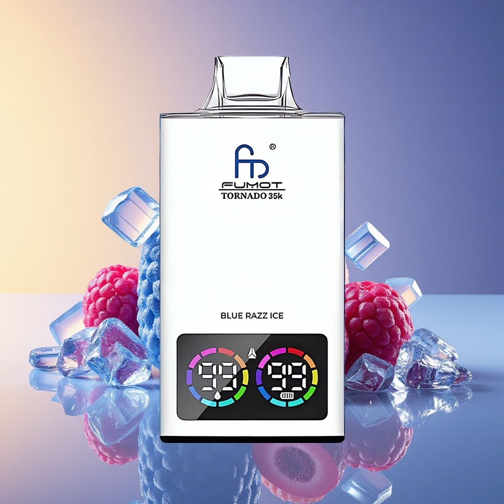 Fumot Tornado 35000 Dəyişdiriləbilən RGB İşıqlı Göy Mor Donuzu Buz