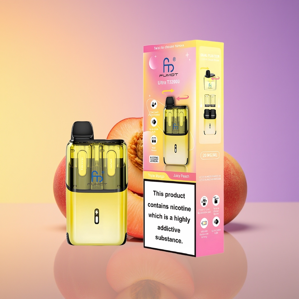 Fumot Ultra T32000 24ml Üçbarmaq Manqo-Şirəli Şaftalı