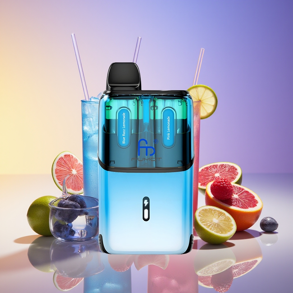 Fumot Ultra T32000 32000 Ağız Mesh Göy Reyhan Limonad - Çəhrayı Limonad