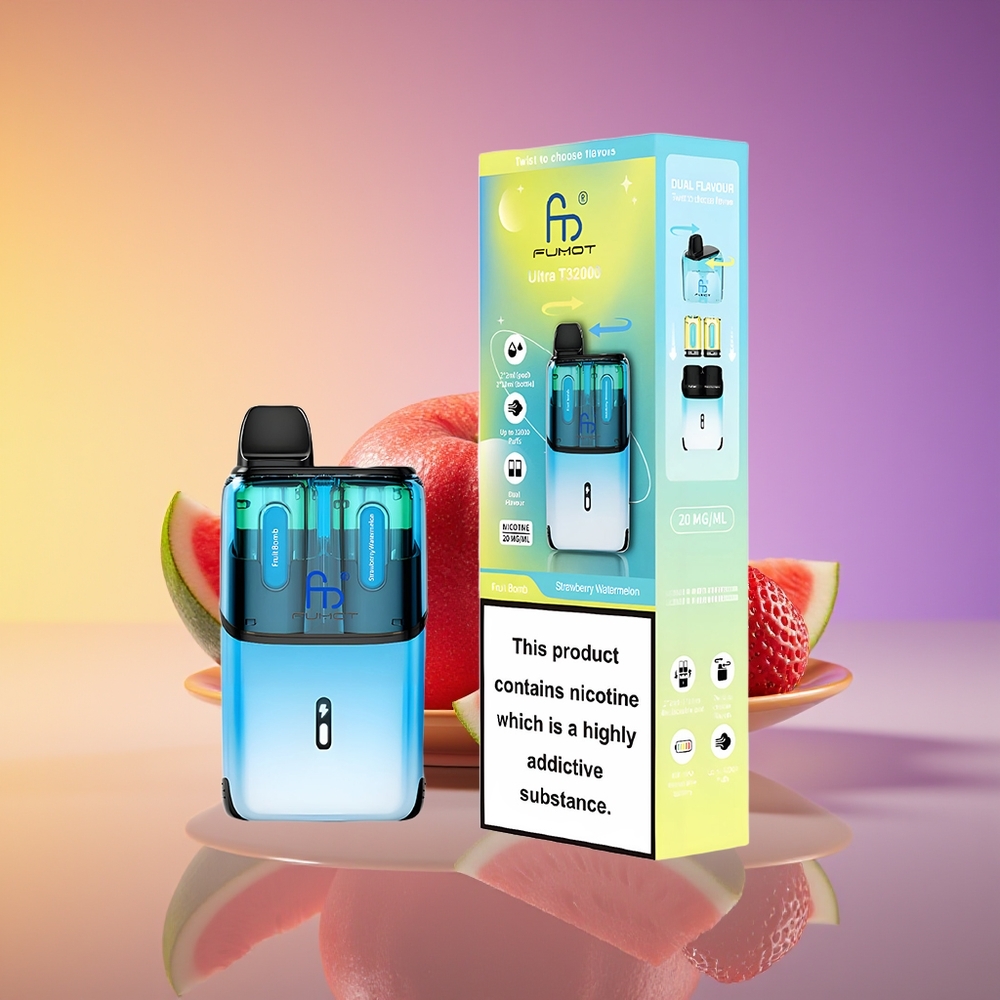 Fumot Ultra T32000 32000 puff Meyvi Bomb -Çiyələk Qarpız
