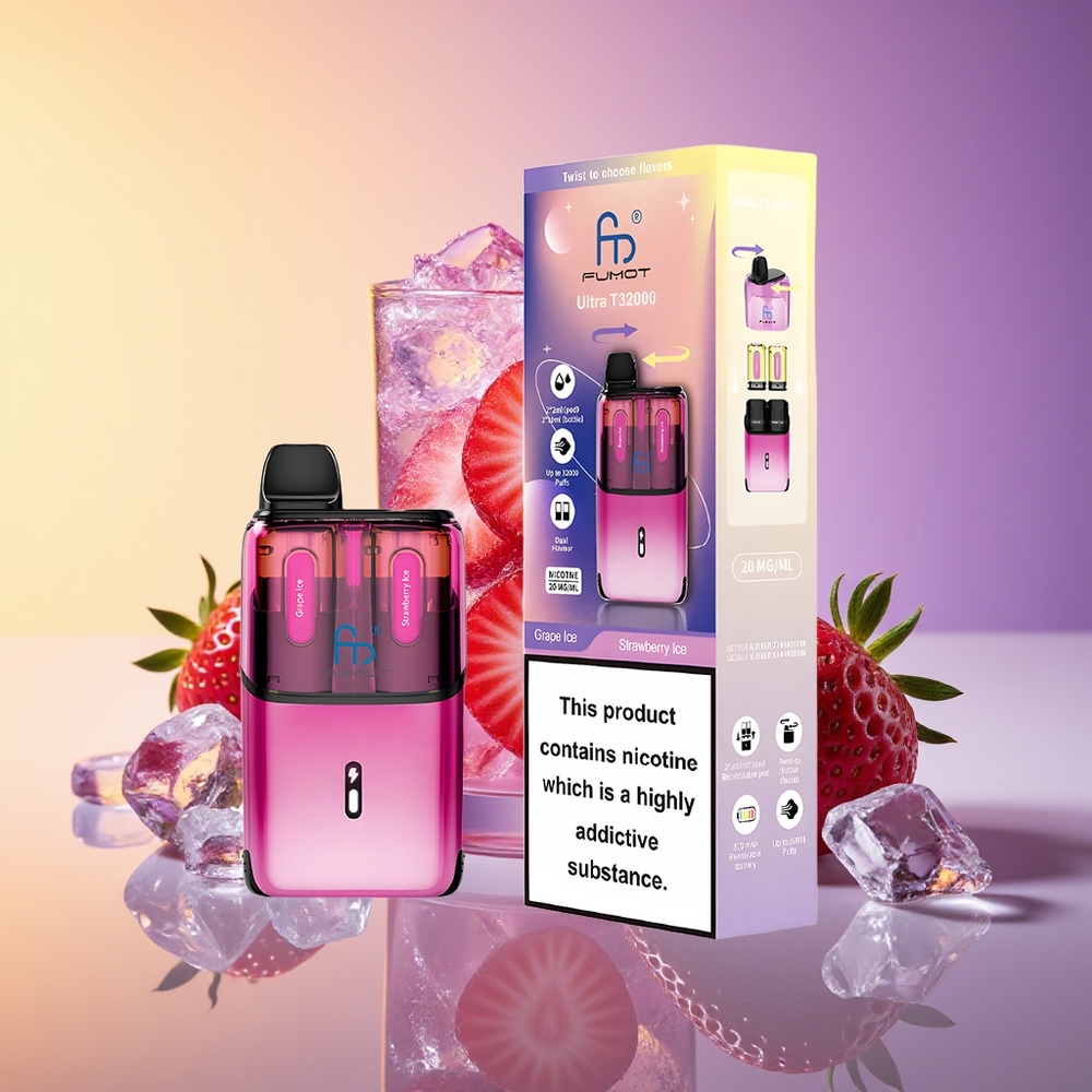 Fumot Ultra T32000 32000 puff Üzüm Buz - Çiyələk Buz