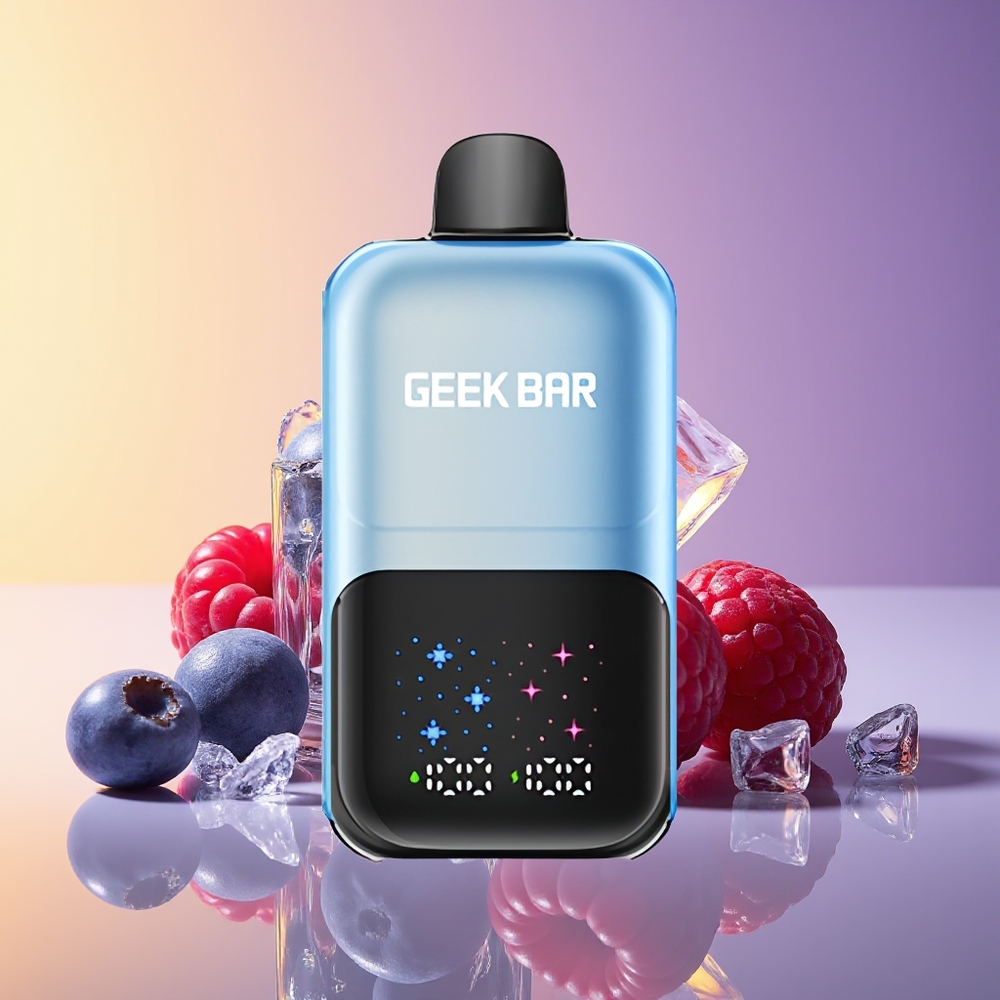 GEEK BAR 2GO 50000 Pəf 20ml Yeni Seriya Göyəmeyi Moruq Buzu