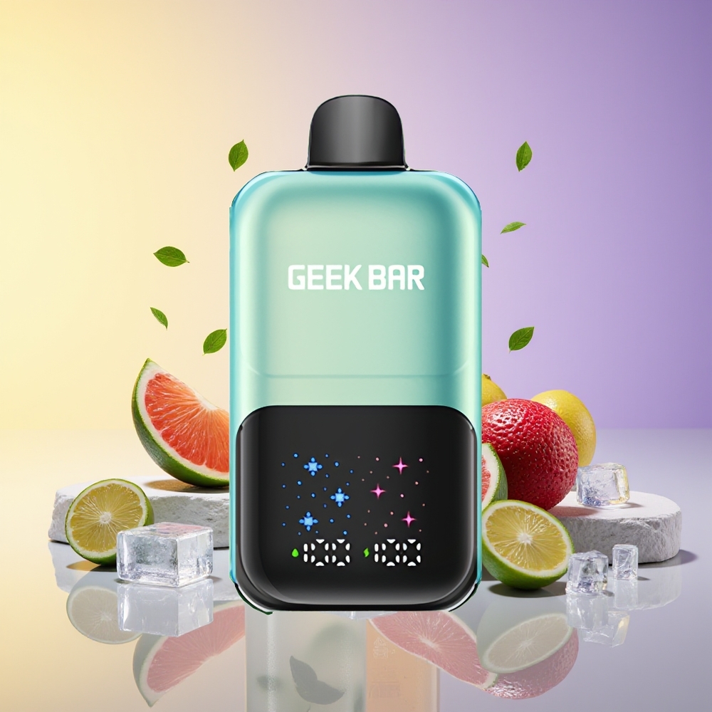 GEEK BAR 2GO 50000 Püf Interaktiv Böyük Ekran Cool Mint Ice