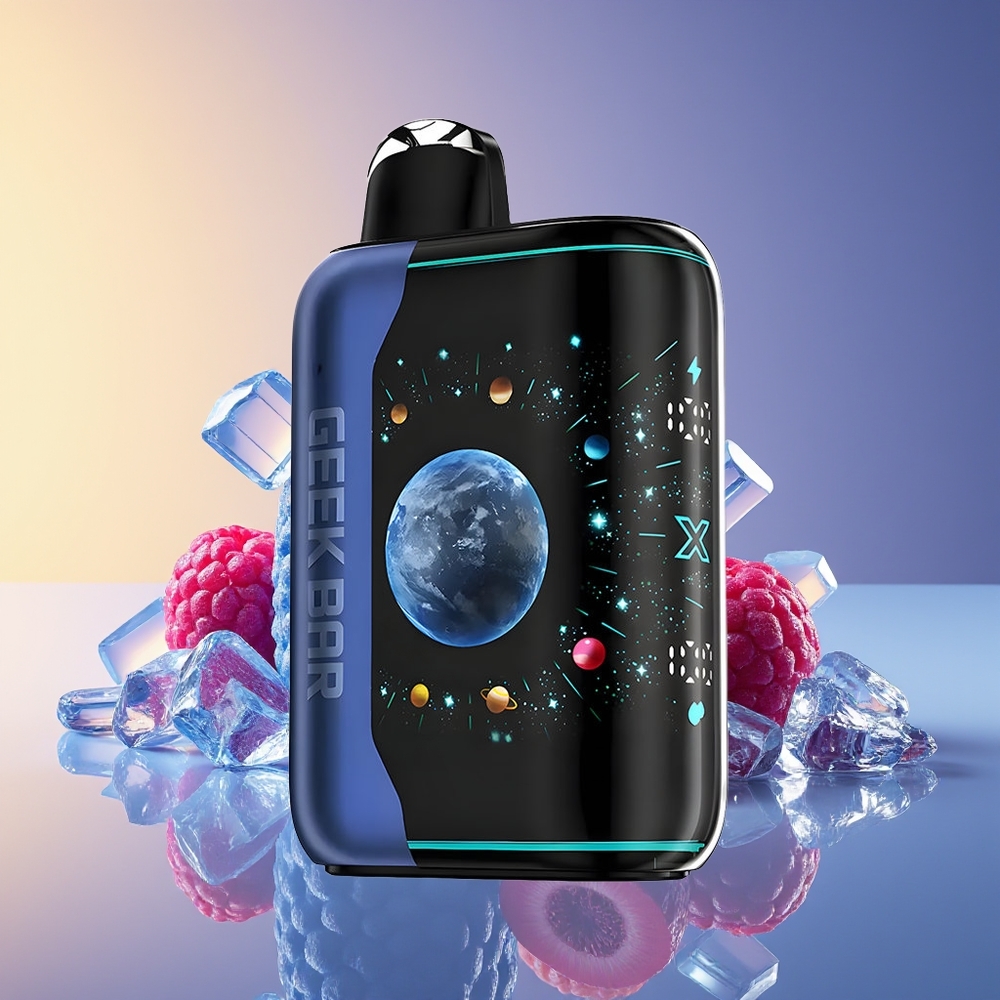 GEEK BAR Platinum Edition 25000 Puff Dinamik 3D Ekran Mavi Moruq Buzu