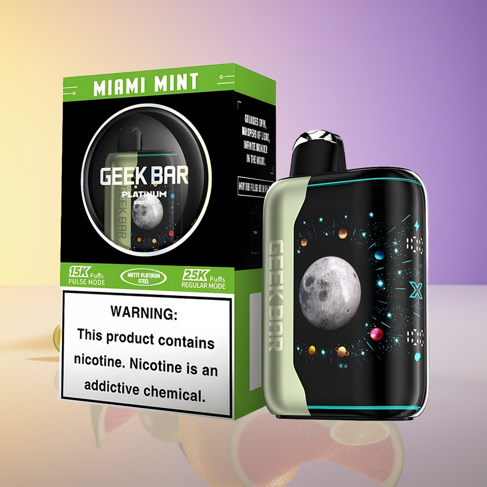 GEEK BAR Platinum Edition 25000 Puff Dinamik 3D Ekran Miami Nanəsi