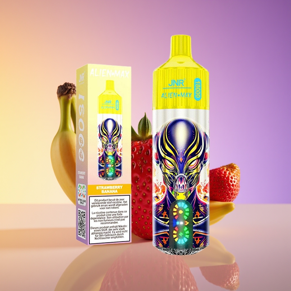 JNR Alien Max 18000 Puff Dual Mesh Çiyələk Banan