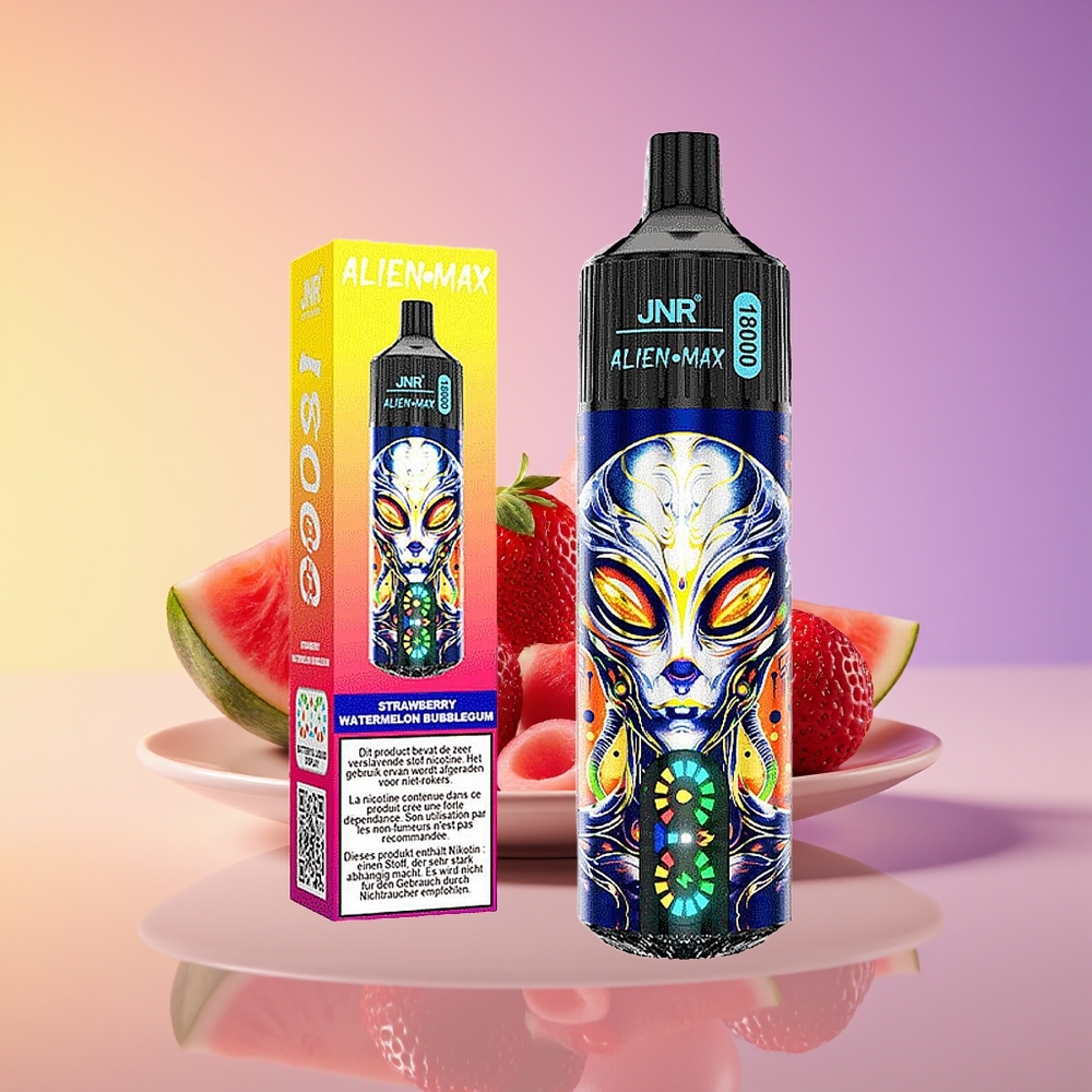 JNR Alien Max 18000 Puff Dual Mesh Çiyələk-Qarpız Bubblegum