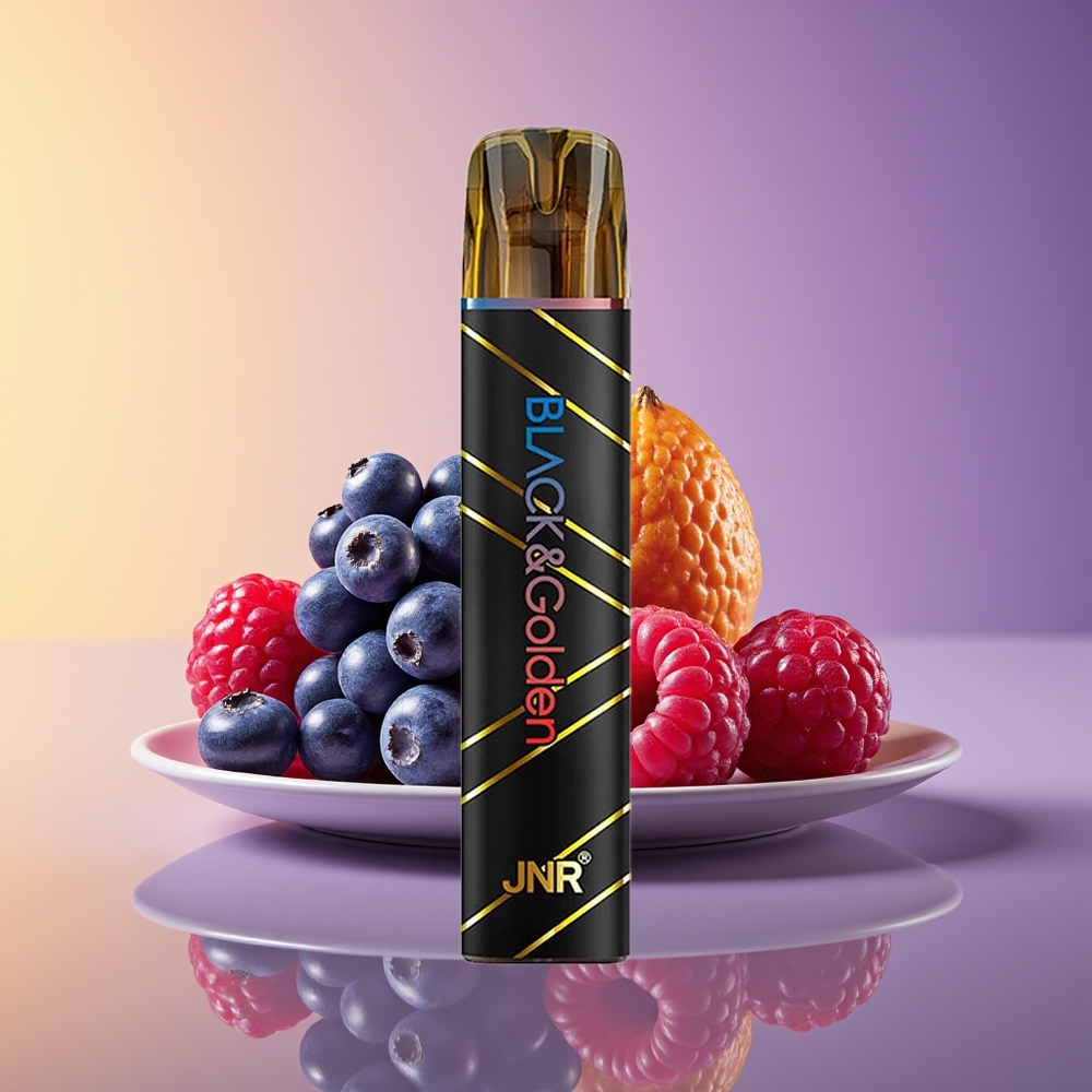 JNR Black&Golden 800 Puff Nikotin 2% Göyərti Turş Gilas Birdəfəlik Vape