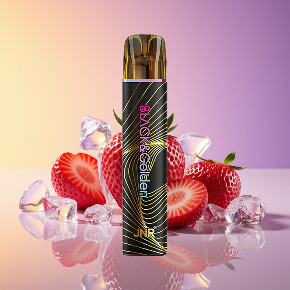 JNR Black&Golden 800 Puff Çiyələk Buz Birdəfəlik Vape