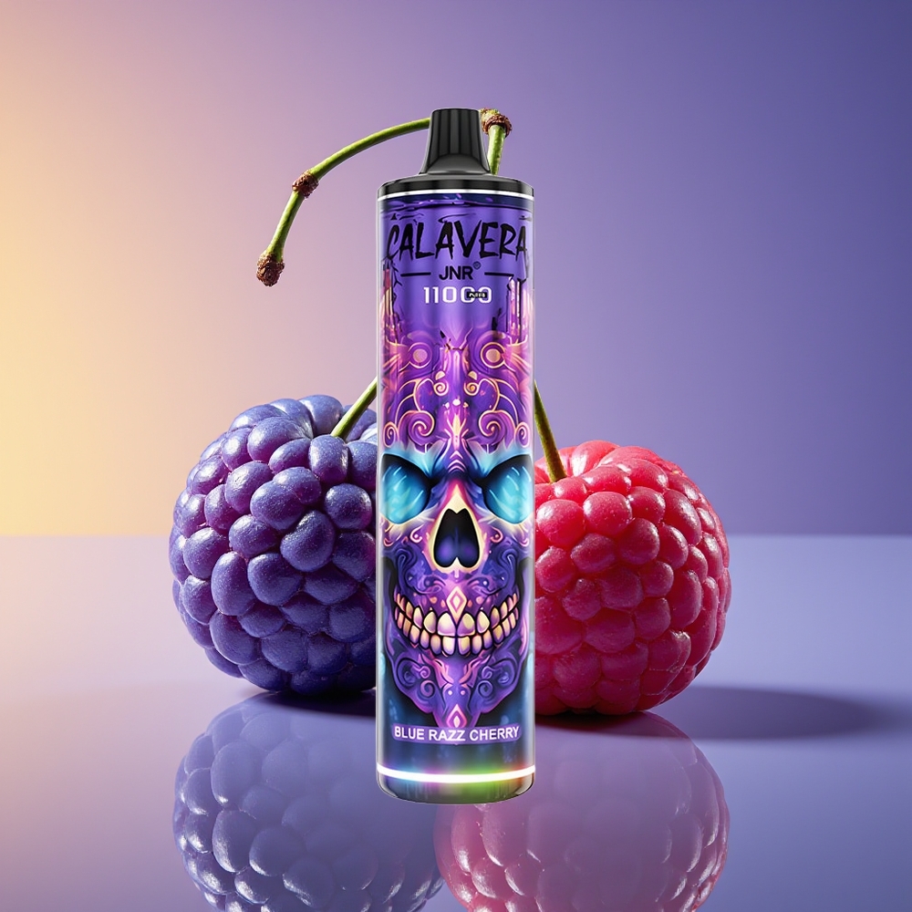 JNR Calavera 11000 Puff 850 mAh Battery Göy Razz Albalı