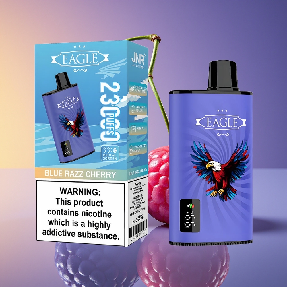 JNR EAGLE Smart 23000 Puffs Nəfəs Həyəcanı Mavi Moruq Gilas