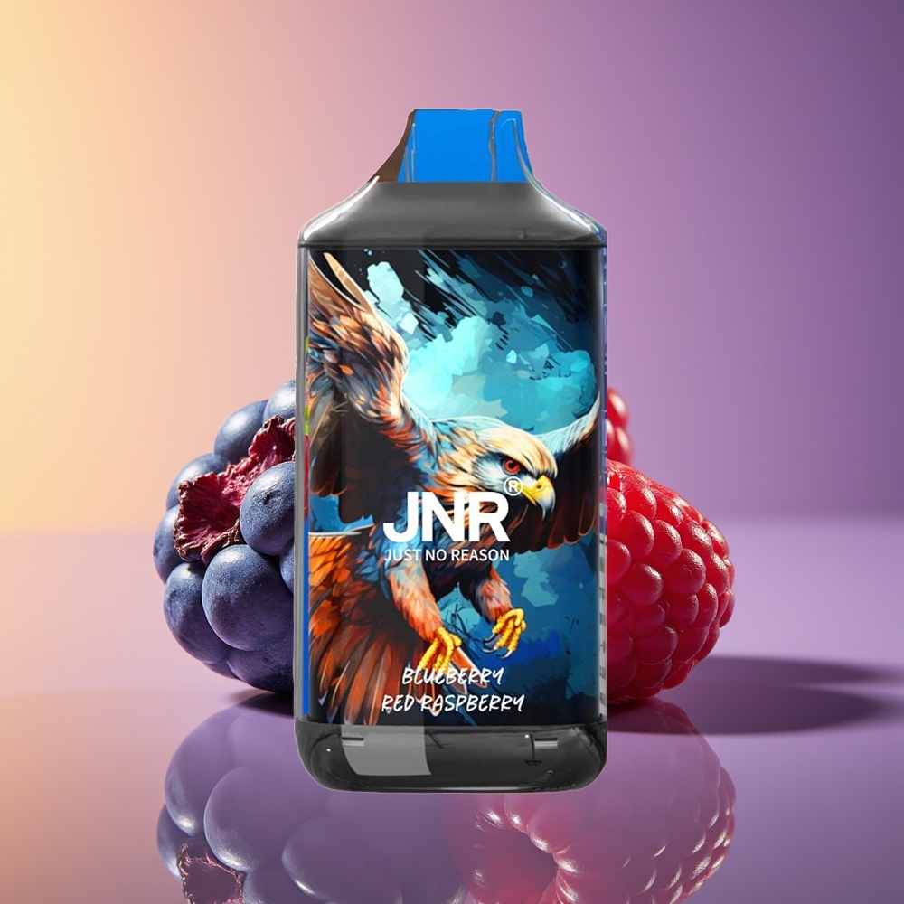 JNR Falcon 16000 Püf Dual Mesh Göy Berry Qırmızı Moruq