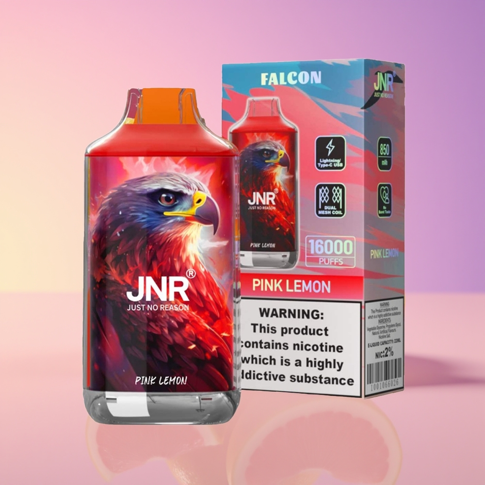 JNR Falcon 16000 Puff Dual Mesh Coil Çəhrayı Limon