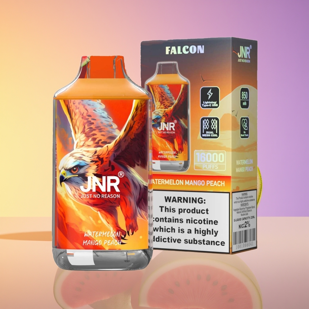 JNR Falcon 16000 Puffs Qarpız Manqo Şaftalı