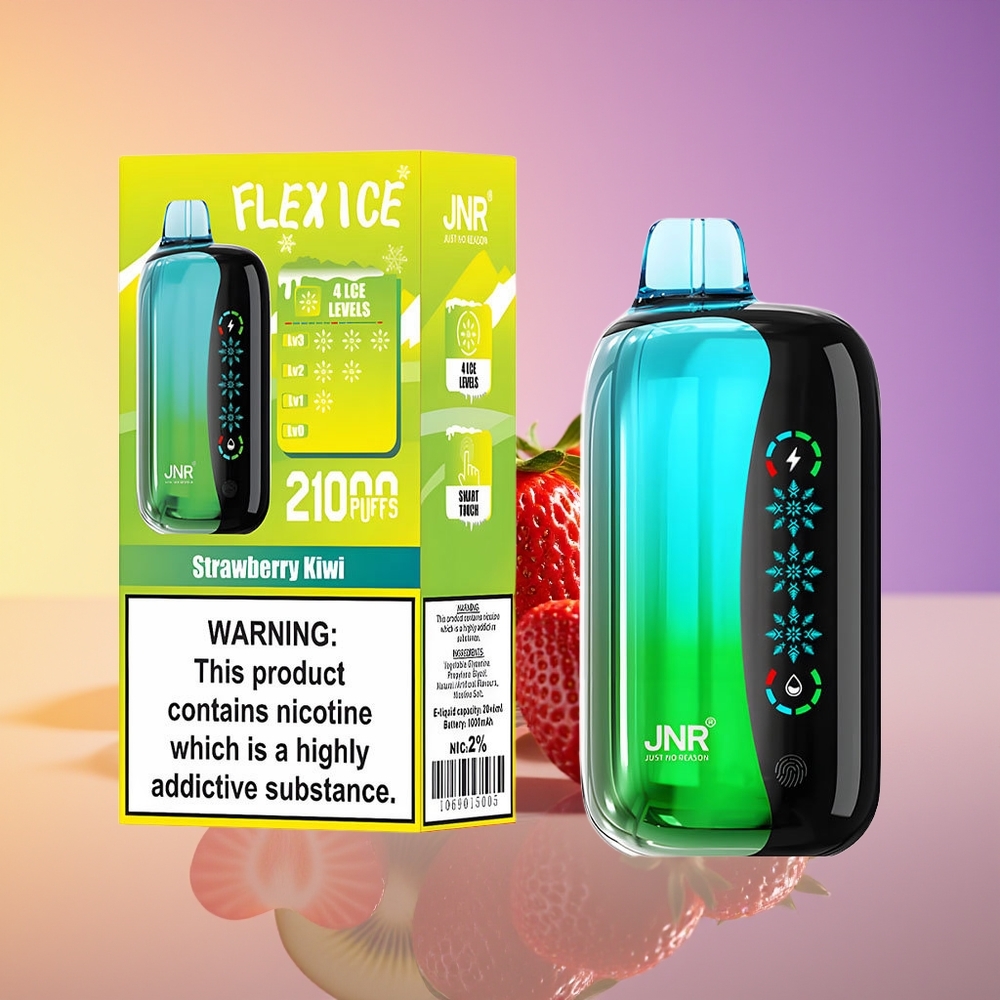 JNR Flex Ice 21000 Puff Customizable Airflow Çiyələki Kivi