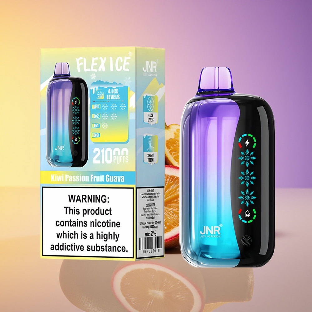 JNR Flex Ice 21000 Puff Hava Axını Tənzimlənən Kivi Ehtiraslı Qvava