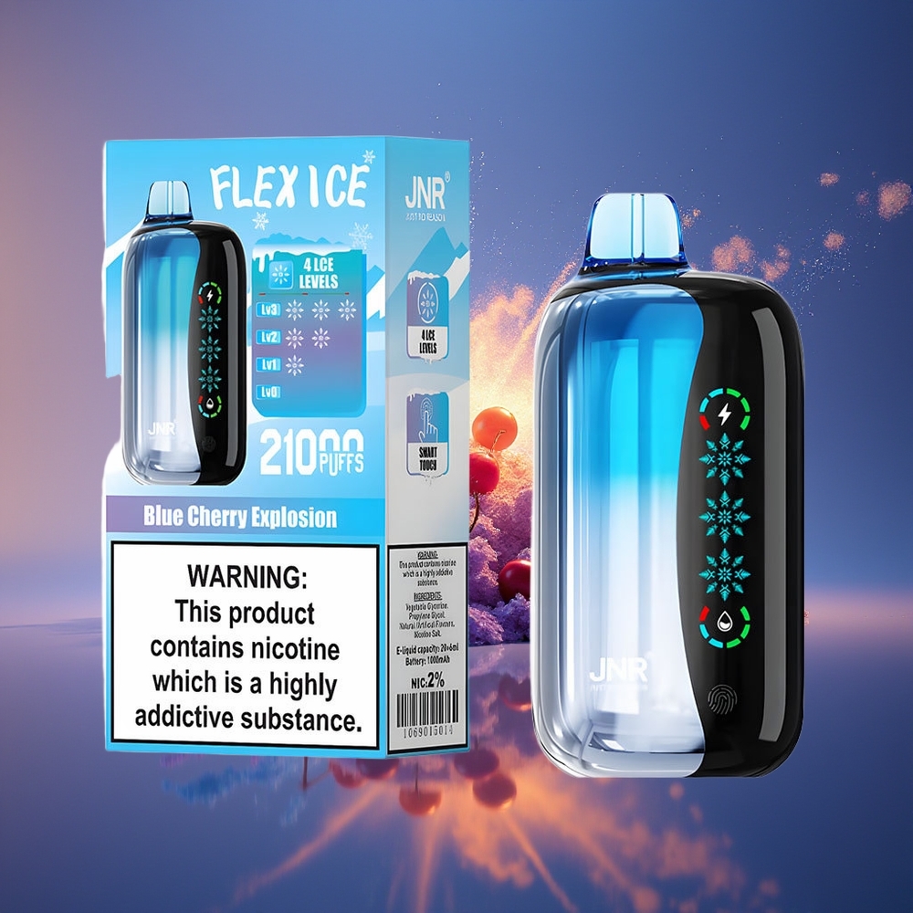 JNR Flex Ice 21000 Puff Tənzimlənəbilən Hava Axını Göy Gilas Partlayışı