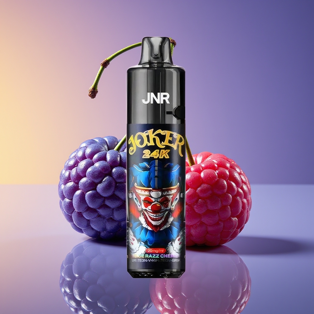JNR Joker 24000 Nəfəs Göy Ətirli Albalı Təkrar Doldurula Bilən Vape