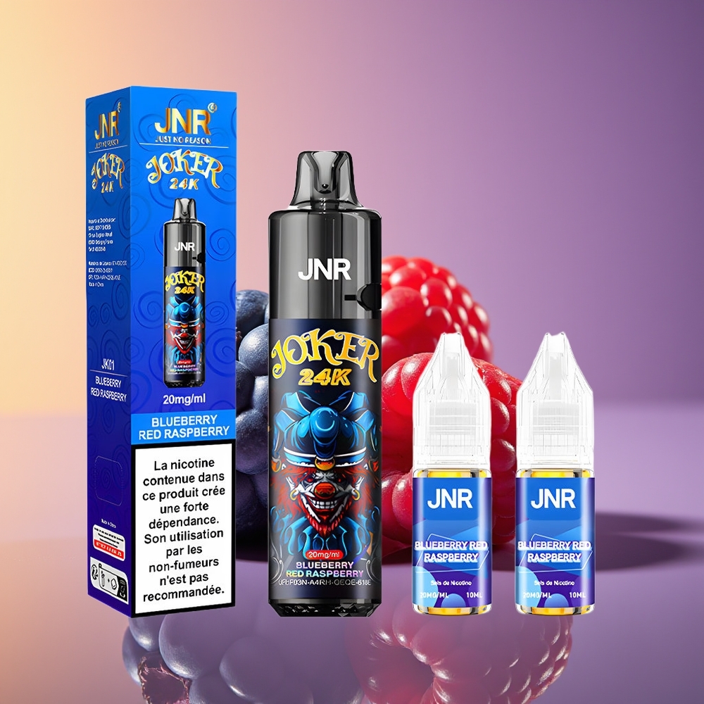 JNR Joker 24000 Pəf 800mAh Batareya Göy Giləmeyvəsi Qırmızı Moruq